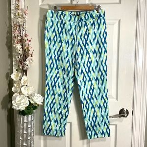 🔥NWOT Ann Taylor pants multicolor graphics. Size 8